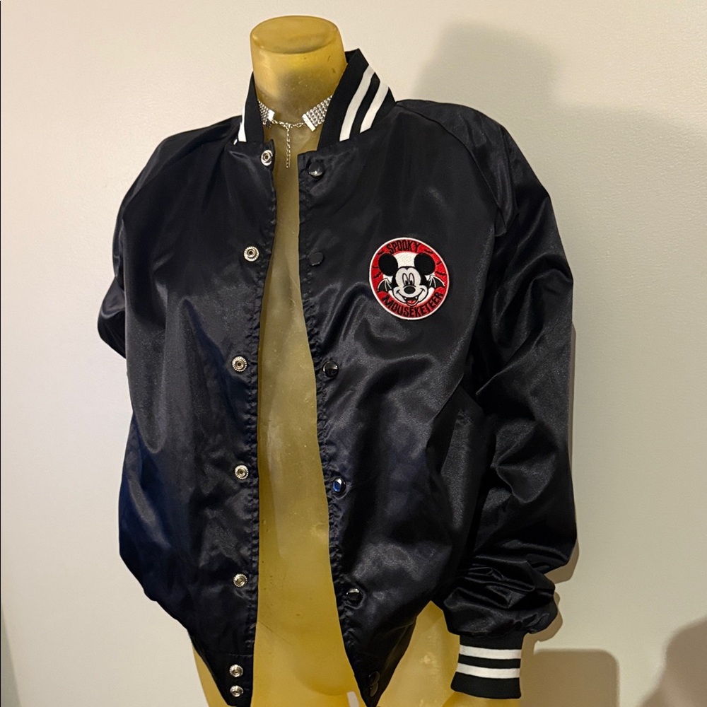 Mickey Mouse Spooky Mousketeer Custom Made Satin Bomber Jacket - Picture 4 of 4